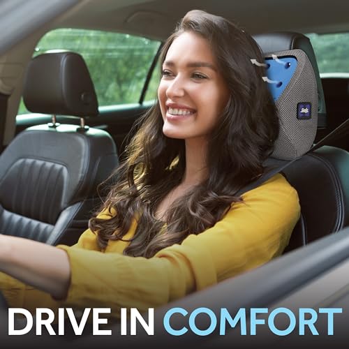 Sealy Ergonomic Car Neck Cushion – Memory Foam Neck Pillow for Car or Office Chair, Travel Neck Pillow, - color: Gray