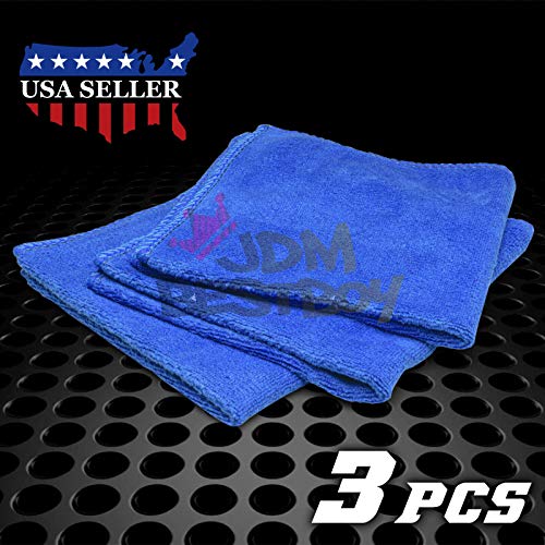 JDMBESTBOY 3Pcs Microfiber Cleaning Cloth Towel Rag Car Polishing No Scratch Auto Detailing Multi-Purpose Kitchen - size: 3 PCs