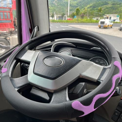 PINCTROT XL Size 17.5-18 Inch Comfy Grip Steering Wheel Cover for Semi Truck, Fits RV, Big Rig Trucker, 18 Wheeler and Classic Cars, Anti-Slip Design 17.5-18 Inch(Silicone Purple) - color: 6.Purple, size: Extra Large Size[17 1/2''-18'']