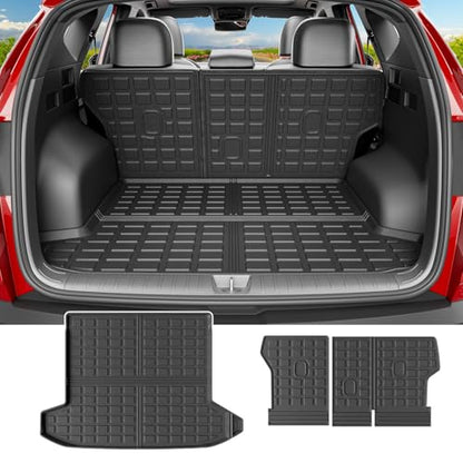 powoq Cargo Mat Compatible with 2022-2025 2026 Tucson Trunk Mat Cargo Liner TPE All Weather Protection Trunk Liner Backrest Replacement for 2022-2025 2026 Tucson Accessories (Trunk Mat+Backrest Mats) - size: Compatible With Tucson | 2022-2026