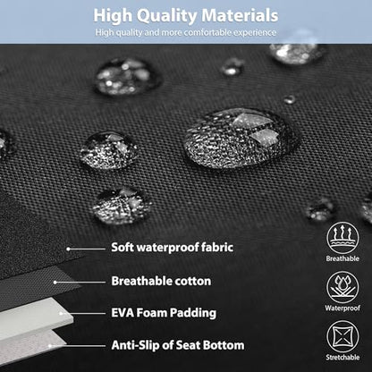 CAR PASS Waterproof Car Seat Covers Full Sets, Universal Fit Seat Covers for Cars, EVA Neoprene Seat Cover Set Full Sets, Interior Covers for Auto SUV,Vans,sedans, Trucks,(Black and Gray) - color: Black and Gray Full Sets