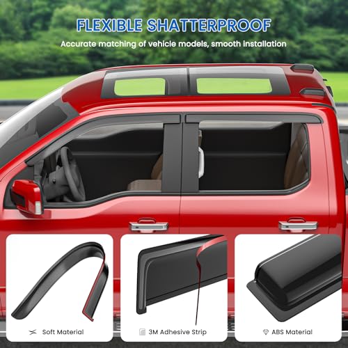 Window Visors Rain Guards fits Honda Odyssey 2018-2026, Window Wind Deflectors Vent Shades Accessories, Out-Channel, Dark Smoke 4 Pcs, 2019 2020 2021 2022 2023 2024 2025 - size: 2018-2026 Honda Odyssey