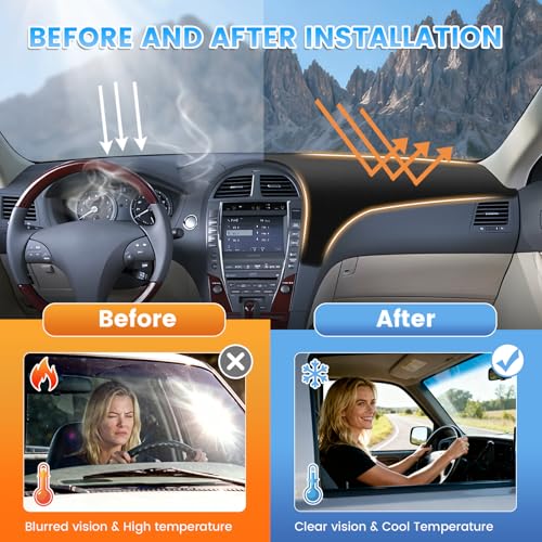 KUST Black Dash Cover Compatible with Lexus ES ES240 ES350 2007-2012 Dashboard Cover Accessories for ES240 ES350 Non-Slip Polyester Dashboard Mat Custom Fit Center Console Sunshield Protector No Glare - size: ES 07-12(Black)