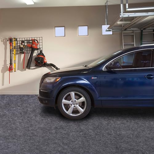 Garage Mats Oversize Garage Floor Paking Mat for Under Car, 7.4 x 17 Ft Non-Slip Gray Garage Flooring Carpets, Absorbent Oil Garage Parking Mat, Waterproof Mats - size: 7.4' x 17'