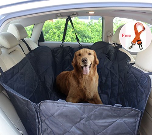 FLR Pet Seat Cover for Large Dogs Breeds Waterproof Washable Nonslip Scratch Proof Rear Back Car Seat Covers Pets Seat Protectors Mat Hammock for Car Trucks SUVs Vans & Vehicles-Universal Fit - color: hammock style