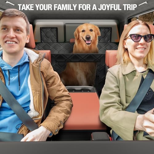 Surfcabin Truck Back Seat Extender for Dogs – Waterproof Full Size Pickup Pet Seat Cover with Door Protection, Hard Bottom Holds 420 lbs Dog Hammock for F150, RAM 1500 & More - size: Fit for Fullsize Trucks