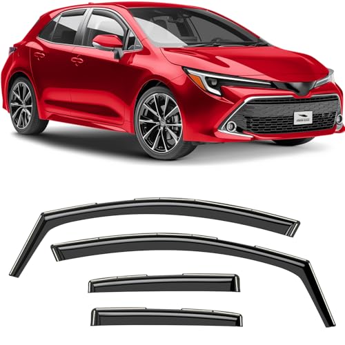 Voron Glass in-Channel Extra Durable Rain Guards for Toyota Corolla 2020-2026 Hatchback, Window Deflectors, Vent Window Visors, 4 Pieces - 200886 - color: For Corolla 20-26 Hatchback