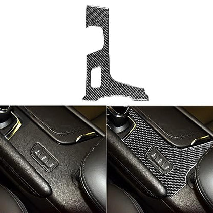 NVCNX Real Premium Carbon Fiber Compatible with Cadillac XT5 2017 2018 2019 Car Center Console Gear Shift Panel Cover Sticekr Decal Interior Trim Accessories Black - color: For 2017-2019 Xt5 Center Console Gear Shift Panel