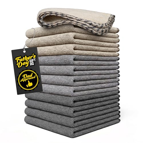 Chemical Guys AllSwipe Multi-Purpose Microfiber Towels for Cars, Microfiber Cleaning Cloth Multi Color Drying Towels Car Detailing for Wash Interior and Glass, 14 x 12 Inch - 12 Pack - size: 12 Pack