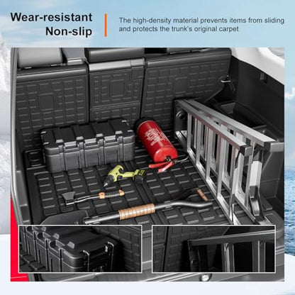 powoq Cargo Mat Compatible with 2010-2024 Toyota 4Runner Trunk Mat Replacement for 2010-2024 Toyota 4Runner Accessories 5 Seater-No 3rd seat (Fit W/Sliding Tray, Trunk Mat+Backrest Mats) - size: Compatible with 4Runner W/Sliding Tray| 2010-2024