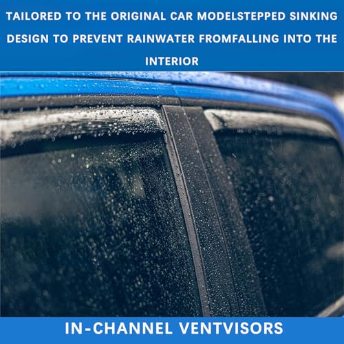in-Channel Window Visors Rain Guards for Chevrolet Tahoe & GMC Yukon & Cadillac Escalade 2015-2020,Side Wind Deflectors Vent Guard Shade Sun Rain Snow Smoke 194531,Car Accessories 4-Pieces Set - size: 2015-2020 Tahoe/Yukon/Cadillac Escalade