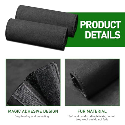 2 PCS Car Inside Door Handle Protector, 5.7" x 4.72" Breathable Suede Anti-Scratch Closure Protective Case, Universal Vehicle Interior Accessories, for Cars, Trucks and Vans (Black)