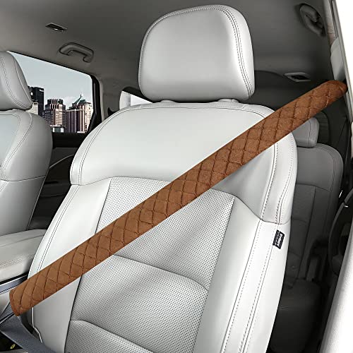 HighnessHwoo Extra Long Seatbelt Covers for Adults Kids Women & Men, Soft Car Seat Belt Strap Cushion for Sedan, SUV, Trucks, Shoulder Neck Chest Protector Pads, Auto Accessories, 1pc, Brown, 29.5in - color: Brown, size: 29.5in - 1pc