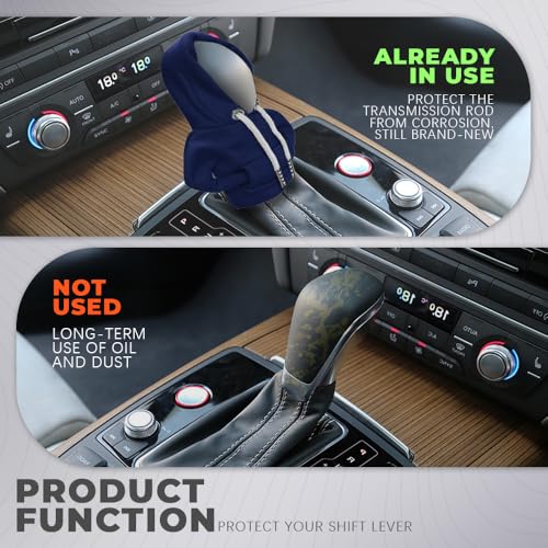 Gear Shift Hoodie, Gear Shift Cover, Fashionable Hoodie Automotive Gear Shift Knob Protector, Car Accessories Mini Sweater Gear Shift Knob Cover for Car Gear Shift Levers (Blue) - color: Blue