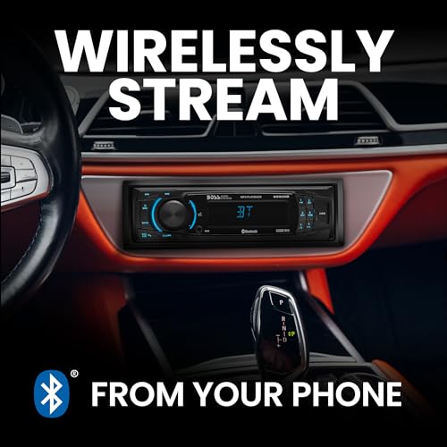 BOSS Audio Systems 625UAB Single DIN Car Stereo with Bluetooth - No CD DVD Player, AM/FM Radio Receiver, Aux Input, USB - style: 625UAB Detachable Face