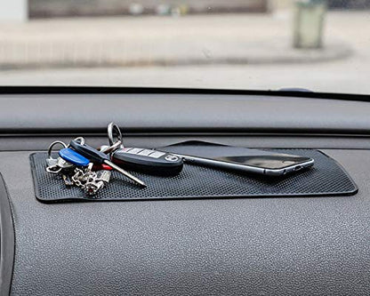 DS.DISTINCTIVE STYLE Car Dashboard Mat 10.5x5.9 Inches Extra Large Non-Slip Sticky Pad Anti Slip Mat Adhesive Mat for Phones, Glasses, Keys