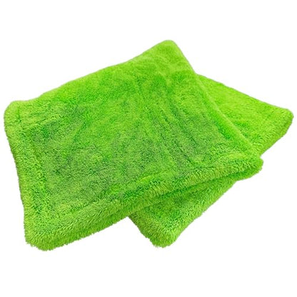 THOR GOAT 1800 Drying Towel (Green) – Premium Korean Microfiber Car Drying Towel – Ultra Plush Twist Loop Design – Super Absorbent, Lint-Free, 28x28, 1800 GSM – Professional Auto Detailing Towel - color: Green