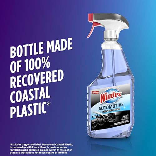Windex Automotive Car Window and Glass Cleaner, Streak-Free Shine for Car Glass Exteriors, Tinted Windows, and Interior Electronics, 23 fl oz, (Pack of 2) - size: 23 Fl Oz (Pack of 2)