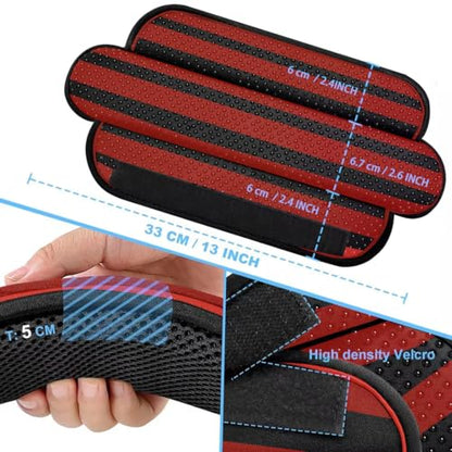 ZINZ 2-Pack Universal Shoulder Pad with Ultra Thick Cushion for Bag Luggage Bag Crossbody, Plus Long & Anti-Slip & Breathable,Black red Black - color: Black red Black