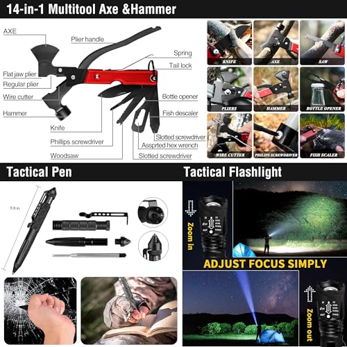 Survival First Aid Kit, 190 Pcs Survival Gear and Medical Supplies, Military IFAK EMT Molle Tactical Pouch for Outdoor, Camping, Hiking, Car, Vehicles and More - color: Black
