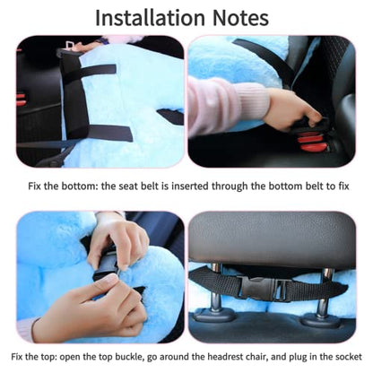 FHSGGP Travel Pillow Car Pillow Kid Car Sleeping The Sleeping Aid for Adults and Kids on Road Trips Kids Travel Pillow Colorful Blue - color: B-colorful Blue