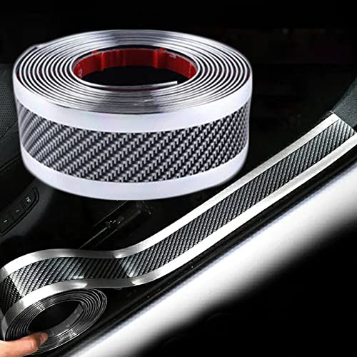 Automotive Door Entry Guard Car Door Sill Protector Anti-Collision Strip Rubber Waterproof Protection Strip for Most Car (7CM Width, Silver, 1M Length) - color: Silver, size: 1M Length, style: 7CM Width
