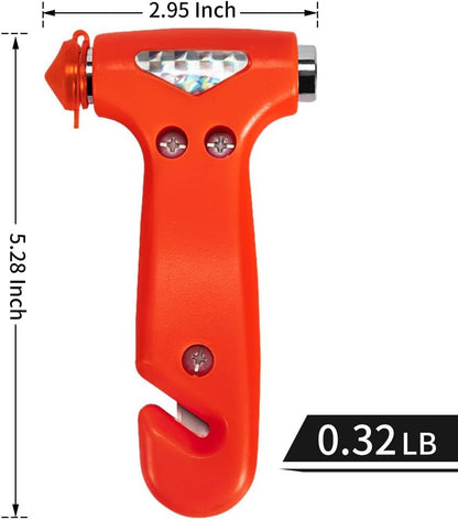 MOTORBUDDY Seatbelt Cutter and Window Breaker for Cars,Glass Breaker,Auto Escape Safety Hammer Tool Under Water,Emergency Car Safety Accessories,Truck，Vehicle - color: Red (1 Pack)