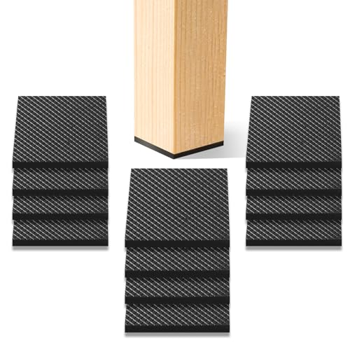 CHUNZEXI Non Slip Rubber Furniture Pads & Grippers, Self Adhesive Round Floor Protectors for Chair & Table Legs and Feet, 3 Inch, 12 Pack, Square - size: 3 inch 12 Square