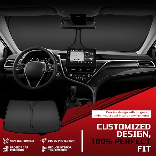Windshield Sun Shade for Toyota RAV4 2013-2018 RAV-4 SUV Foldable Sun Sunshade for Car Front Window Blocks UV Rays and Heat Automotive Interior Protector Custom Fit Accessories - size: for 2013-2018 Toyota RAV4
