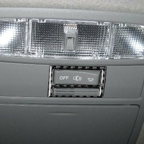 Soft Carbon Fiber Top Reading Light Cover Compatible with Toyota Camry 2007 2008 2009 2010 2011, Roof Reading Light Trim Sticker, Auto Inner Front Reading Light Frame Decoration - color: Black 20