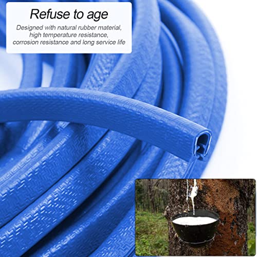 XINLIYA Car Door Protector, 16Ft Universal Rubber Seal U Shape Edge Trim for Most Cars, Aluminum Boat Edge Guard (Blue) - color: Blue