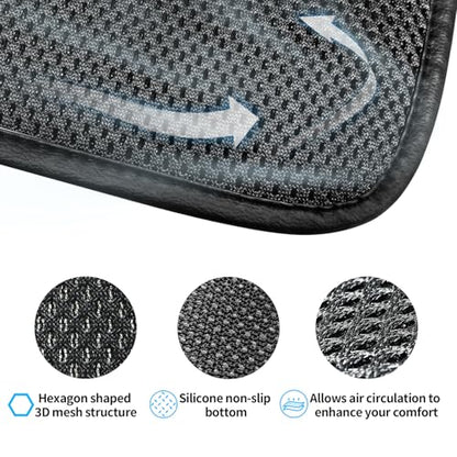 Cool Seat Cushion, Breathable Car Seat Cushion Universal Fit for Most for Auto SUV Truck, Non-Slip Seat Protector (L) - size: L