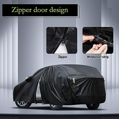Car Cover Custom Fit for Honda CRV 1997-2026, Toyota RAV4 2006-2026, Waterproof All Weather for Automobiles Full Exterior Cover Rain Sun Snow Protector with Door Zipper - size: Custom Fit Honda Crv Toyota Rav4
