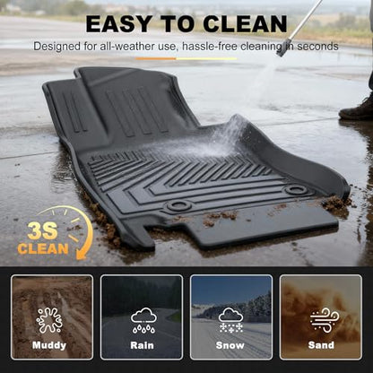 Floor Mats & Trunk Mat for Mercedes-Benz C Class Sedan Only 2022-2024 2025 2026 - AOMSAZTO All Weather Custom Fit Floor Liners Cargo Liner C300 C43 AMG C63 AMG S C63 AMG S E Accessories, Black - style: 1) for Mercedes Benz C-Class | 2022-2026 | Floor+Carg