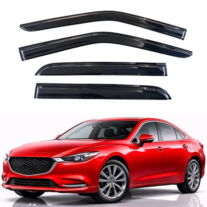 KPY Rain Guards Fit for 2014-2021 Mazda 6, Out-Channel Window Visors Vent Wind Deflectors 4PC, Car Accessories for 14-21 Mazda 6 - size: 2014-2021 Mazda 6