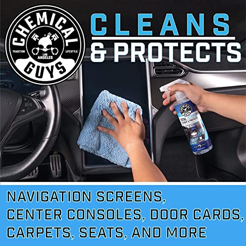 Chemical Guys SPI1091601 Leather Cleaner and Conditioner Leather & Interior Care Bundle + SPI22016 Total Interior Cleaner & Protectant, Safe for Cars, Home, Office, & More (16 fl oz) 3 Items - style: 16 Fl Oz KIT + Total Interior