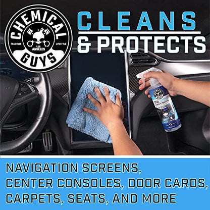 Chemical Guys SPI1091601 Leather Cleaner and Conditioner Leather & Interior Care Bundle + SPI22016 Total Interior Cleaner & Protectant, Safe for Cars, Home, Office, & More (16 fl oz) 3 Items - style: 16 Fl Oz KIT + Total Interior