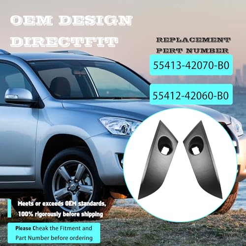 1 Pair Central Dashboard Cover Strip Trim Left and Right Compatible with 2006-2012 Toyota RAV4 Base Limited EV Sport Replaces 55413-42070-B0 55412-42060-B0