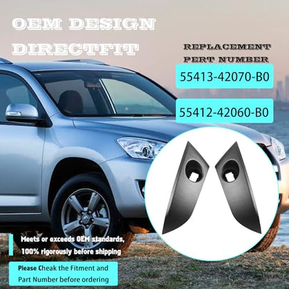 1 Pair Central Dashboard Cover Strip Trim Left and Right Compatible with 2006-2012 Toyota RAV4 Base Limited EV Sport Replaces 55413-42070-B0 55412-42060-B0