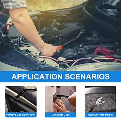 QIIYCCE 120PCS Car Clips & Plastic Rivets - 6 Popular Sizes, Fits Bumpers, Fenders & Most Car Models, Ideal for Body Fixing & Replacement