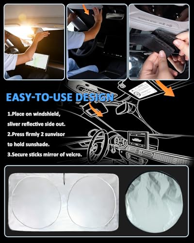 for BMW 5-Series Windshield Sun Shade Sunshade Custom Fit for BMW 5 Series G30 G31 2011-2016 Windshield Cover for 530i, 530e, 545i, 550i 525i, 528xi, Front Window Shield Protector - size: Fit 5 Series 2011-2016