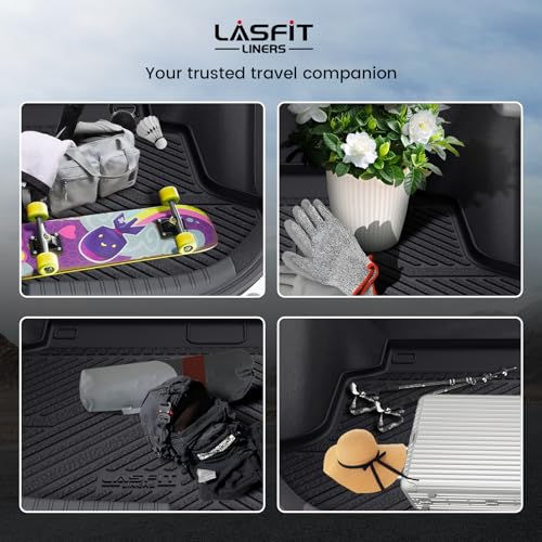 LASFIT Trunk Mat for Honda Civic Hatchback Sport 2017-2021, All Weather TPE Custom Fit Trunk Liner Trunk Tray Cargo Mat Cargo Liner Cargo Tray (Not for Sport Touring) - style: 2）For Honda Civic Hatchback | 2017-2021 | Trunk Mat