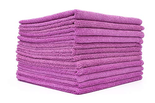 The Rag Company - All-Purpose Microfiber Terry Cleaning Towels - Commercial Grade, Highly Absorbent, Lint-Free, Streak-Free, Kitchens, Bathrooms, Offices, 300gsm, 16in x 16in, Lavender (12-Pack) - color: Lavender, size: 16in x 16in