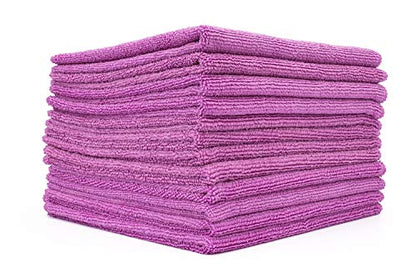 The Rag Company - All-Purpose Microfiber Terry Cleaning Towels - Commercial Grade, Highly Absorbent, Lint-Free, Streak-Free, Kitchens, Bathrooms, Offices, 300gsm, 16in x 16in, Lavender (12-Pack) - color: Lavender, size: 16in x 16in