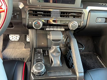 8" Display Model for Toyota Tacoma 2024 2025 2026 and 4Runner 2025 2026 Interior Accessories Center Consoles Dashboard Air Vent Frame Cover Trim (Carbon Fiber Grain) - color: Carbon Fiber Grain