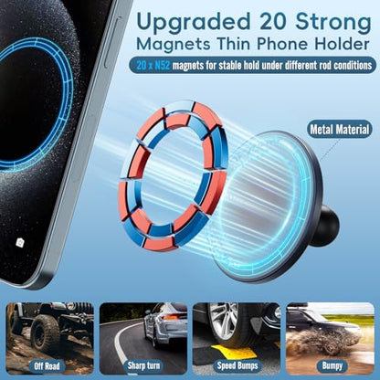 Car Vent Magnetic Phone Mount Compatible with 2021-2026 Ford F-150, 2022-2026 F-150 Lightning XL & PRO,2023-2026 Ford Super Duty, Metal Cell Phone Holder Cradles Bracket Stand for All Smartphones - style: Magnetic