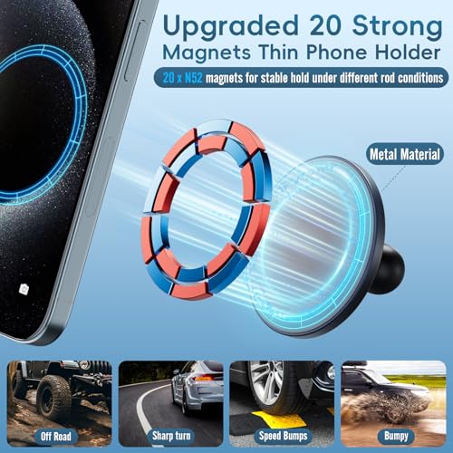 Car Vent Magnetic Phone Mount Compatible with 2021-2026 Ford F-150, 2022-2026 F-150 Lightning XL & PRO,2023-2026 Ford Super Duty, Metal Cell Phone Holder Cradles Bracket Stand for All Smartphones - style: Magnetic