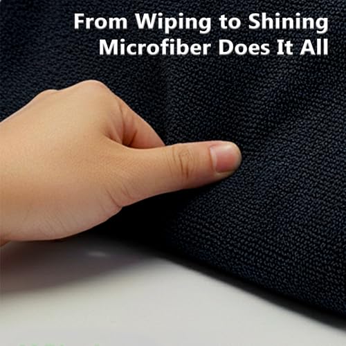 Black Microfiber Cleaning Towels, 36-Pack Dual-Sided Ultra Soft Plush Washcloth, Professional Grade Premium Microfiber Detailing Cleaning Cloths, Car, Household and Commercial (Black, 16" x 16") - color: Black, size: 16" x 16"