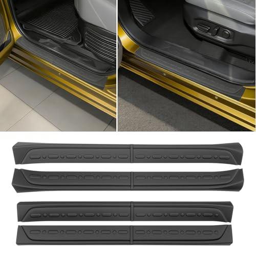 Door Sill Guards for 2022-2026 Toyota Tundra Accessories, Door Sill Protector Kit Soft TPE Entry Guard Cover for 2022 2023 2024 2025 2026 Tundra 4Pcs Set - color: for 2022-2026 Tundra