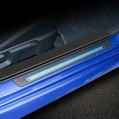 KUNGKIC for Subaru BRZ Toyota GR86 2021 2022 2023 2024 2025 PU Car Door Edge Guards Sill Protector Stickers Film Anti-Collision Scuff Plate Cover All Weather Interior Accessories